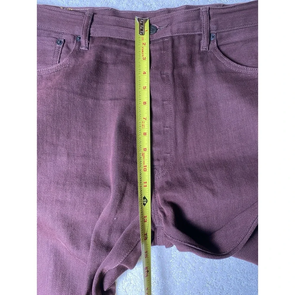 Levi's 501 XX Button Fly Jeans Men's 38 Measured 39x31 Maroon Burgundy Denim